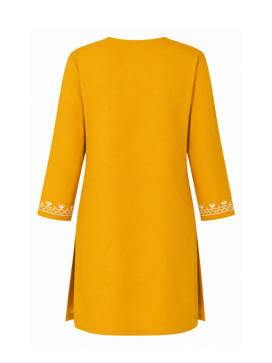 Noor : Aari embroidery summer kurti | Gold